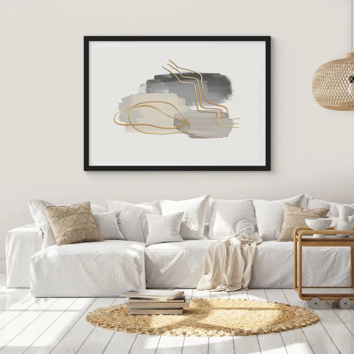 Poster in black frame - Persistance and Movement - 50x40 cm