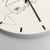 Clock face with lines