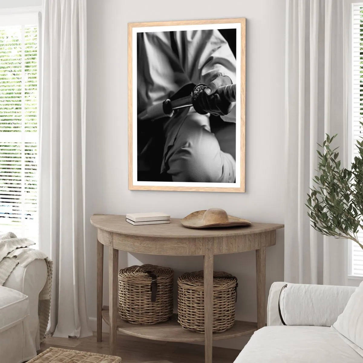 Poster in light oak frame - Warrior's Soul - 70x100 cm