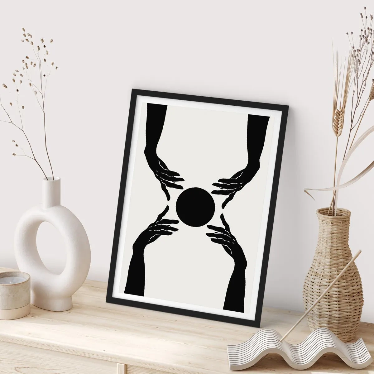Poster in black frame - Secret Sign - 70x100 cm