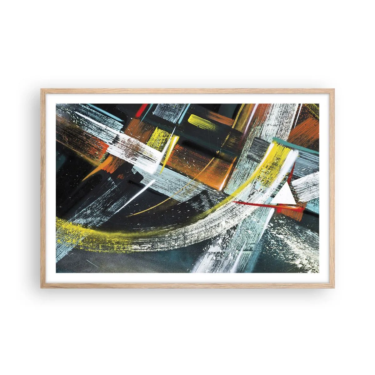 Poster in light oak frame - Energy of Movement - 91x61 cm