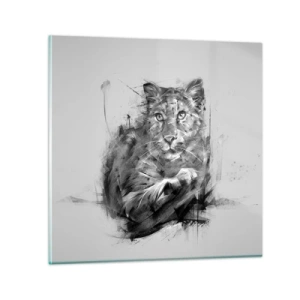 Glass picture - Yes, I Am Listening - 30x30 cm