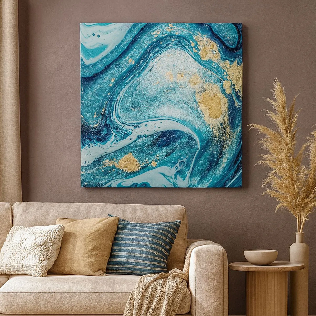 Canvas picture - Blue Whirl - 30x30 cm