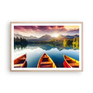Poster in light oak frame - Nothing against Nature - 91x61 cm