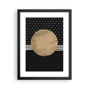 Poster in black frame - Composition: Flag of Galaxy - 30x40 cm