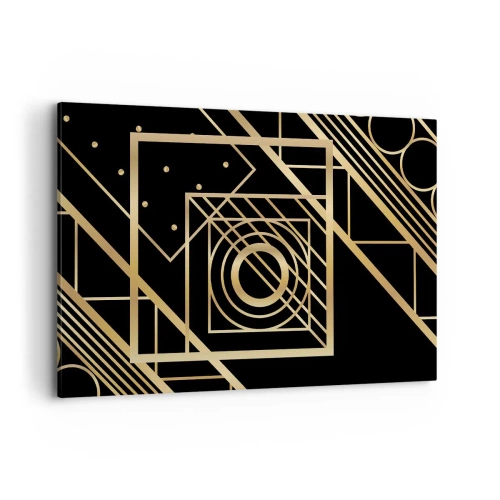 Canvas picture - Golden Geometry - 120x80 cm