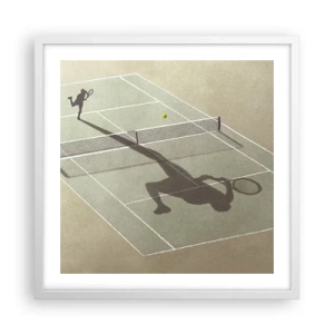 Poster in white frmae - Overcoming Yourself - 50x50 cm