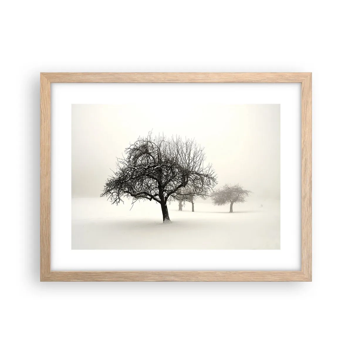 Poster in light oak frame - Winter Dream - 40x30 cm
