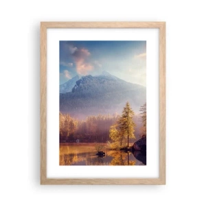 Poster in light oak frame - In the Mountains and Valleys - 30x40 cm