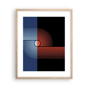 Poster in light oak frame - In a Geometrical Embrace - 40x50 cm