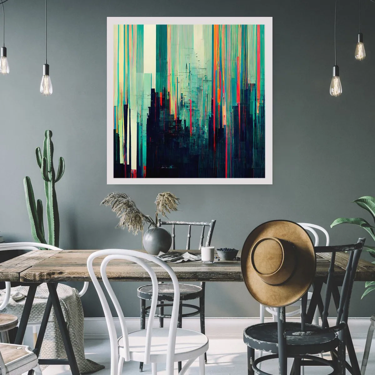 Poster - Futuristic City - 60x60 cm