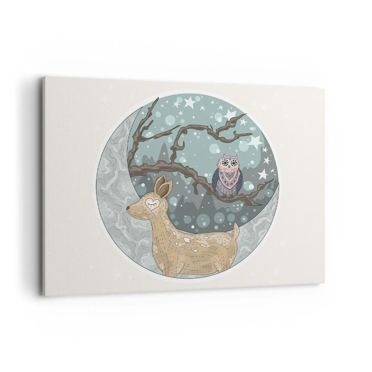 Canvas picture - Fairytale Night in a Forest - 100x70 cm
