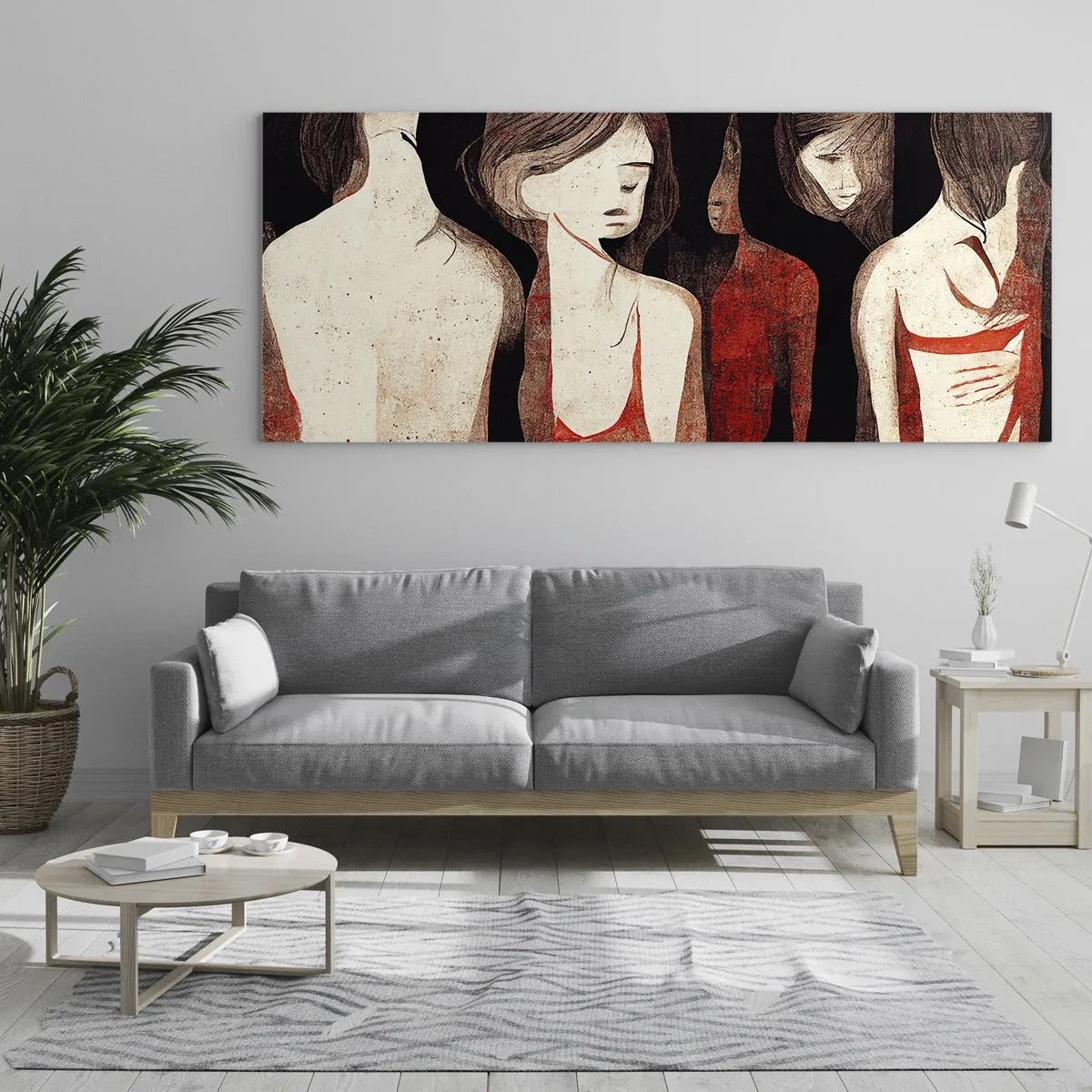 Glass picture - Madonnas from Darkness - 90x30 cm