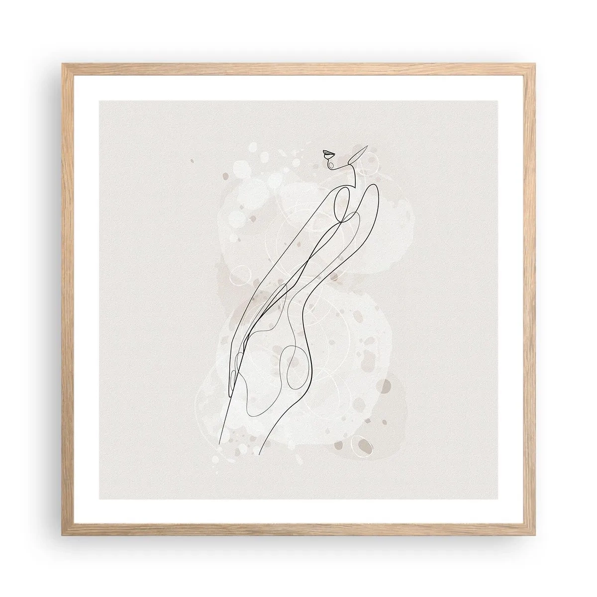 Poster in light oak frame - One Look Will Not Be Enough - 60x60 cm