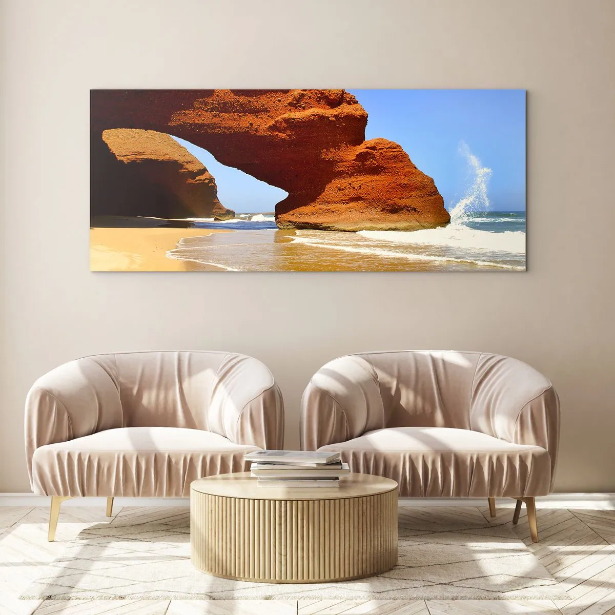 Glass picture - Water and Wind through Thousands of Years - 120x50 cm