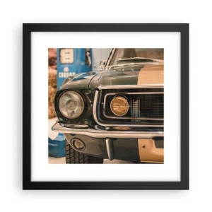 Poster in black frame - Encounter with the Legend - 30x30 cm