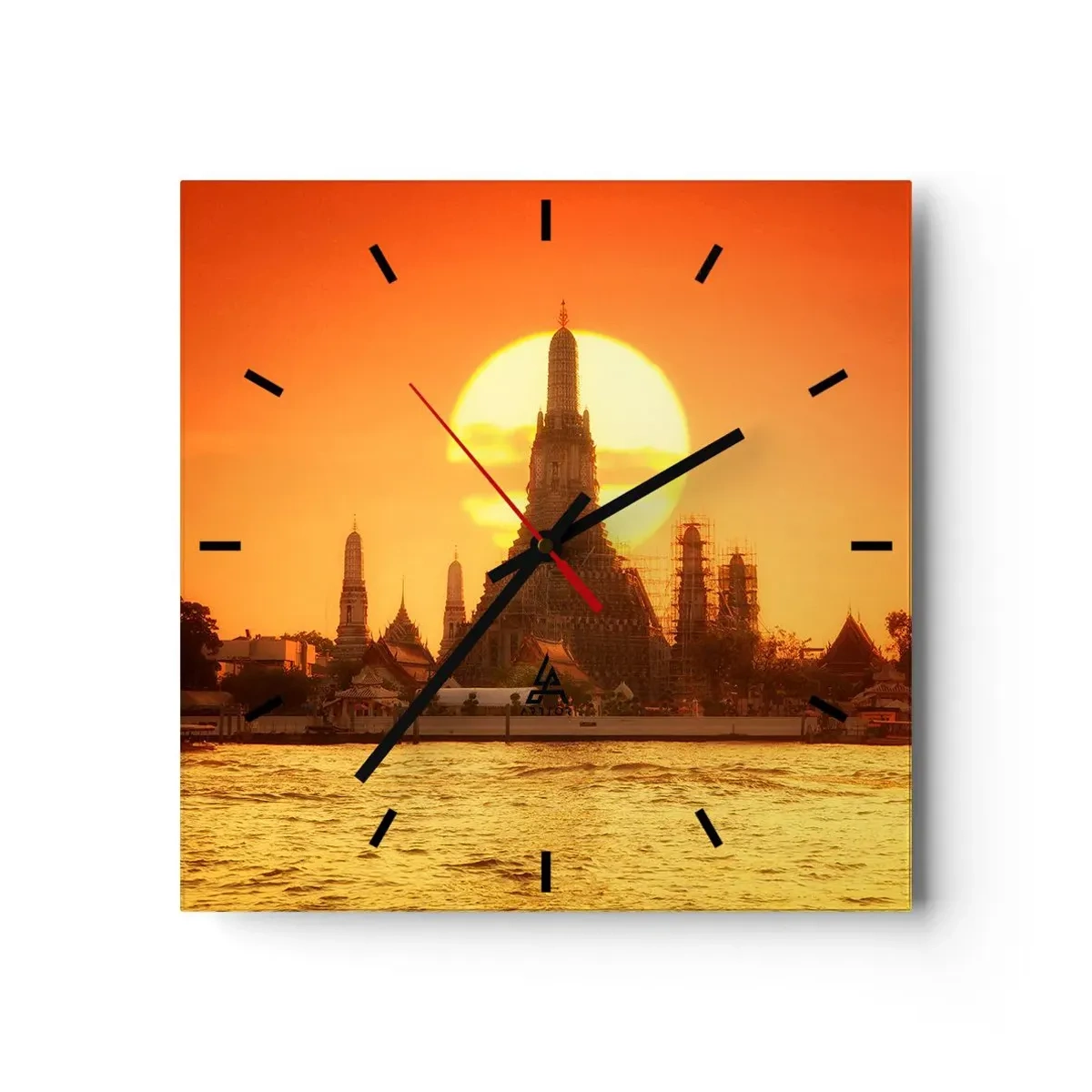 Wall clock - Clock on glass - Towards the Sun - 30x30 cm