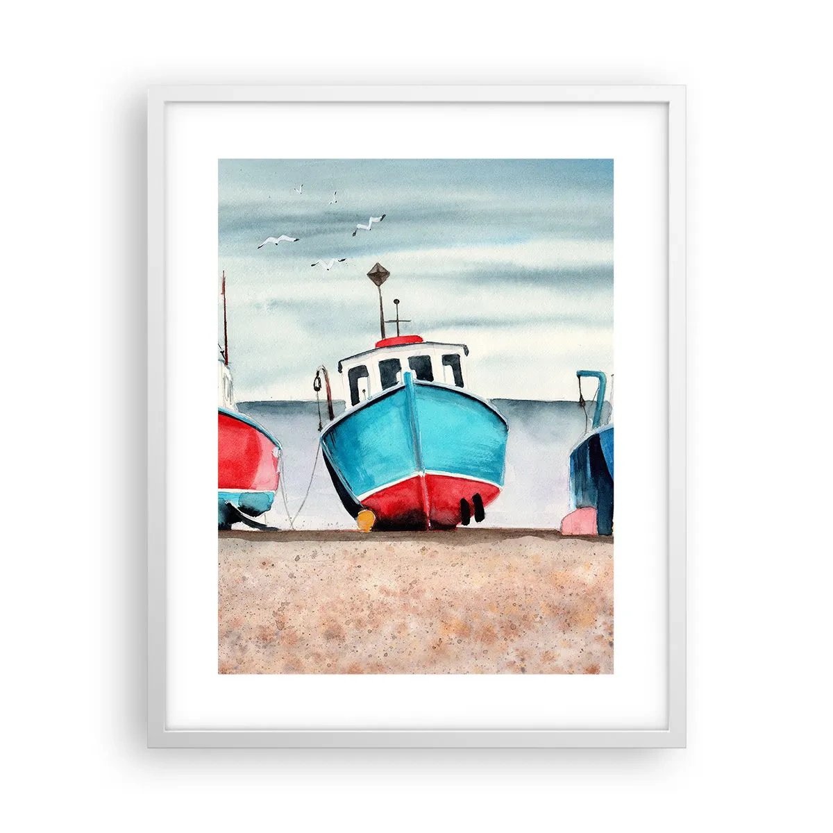 Poster in white frmae - Ready for Fishing - 40x50 cm