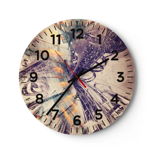 Wall clock - Clock on glass - At High Speed - 30x30 cm