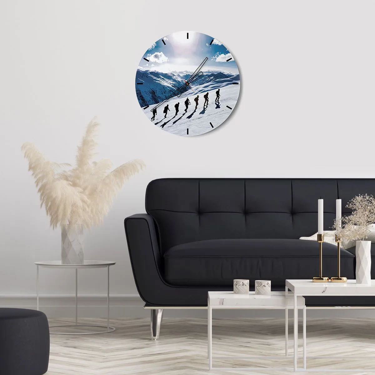 Wall clock - Clock on glass - Team of Conquerors - 30x30 cm