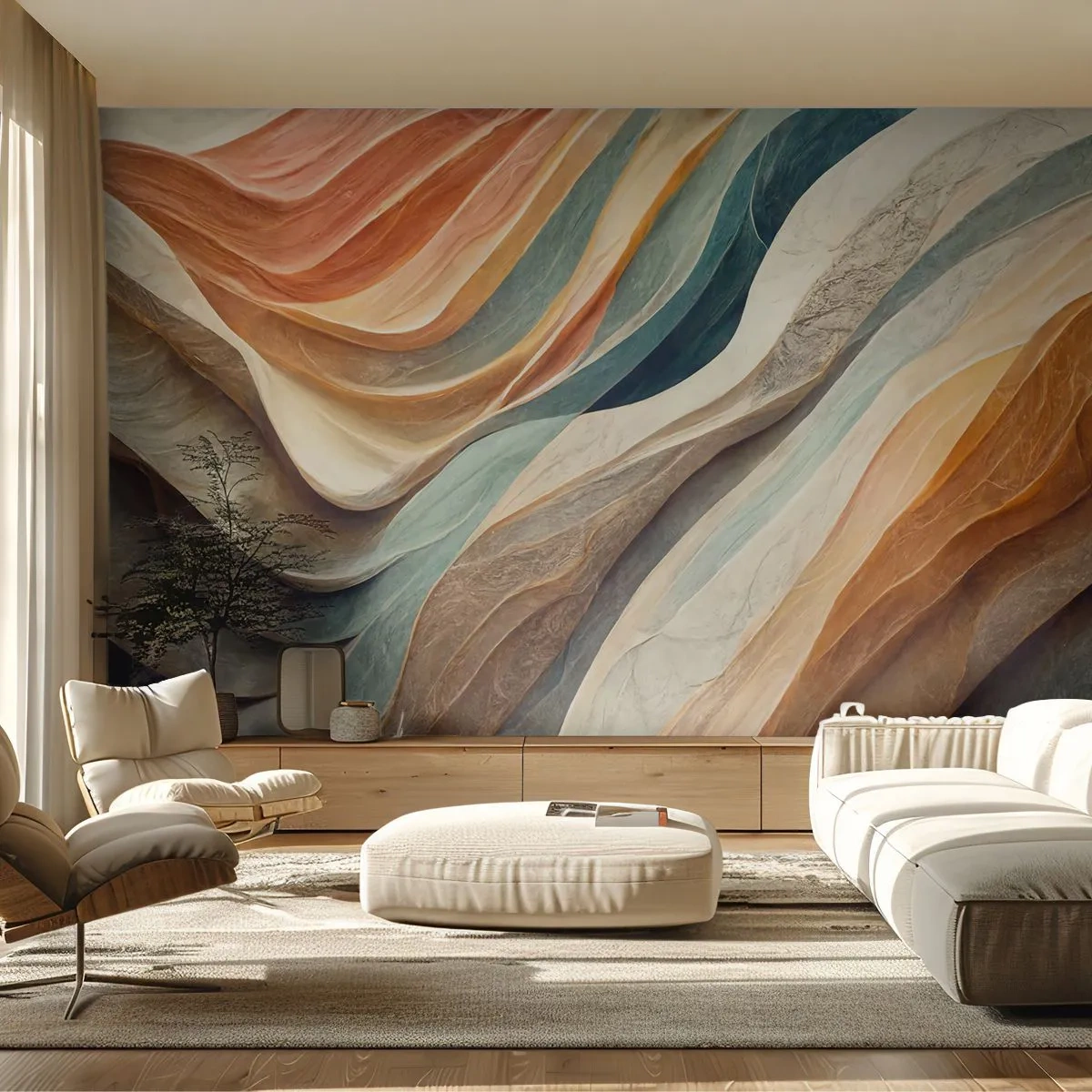 Custom Self-Adhesive Wallpaper Deluxe Sticker - Moment Before Change - Texture, Pattern, Bright