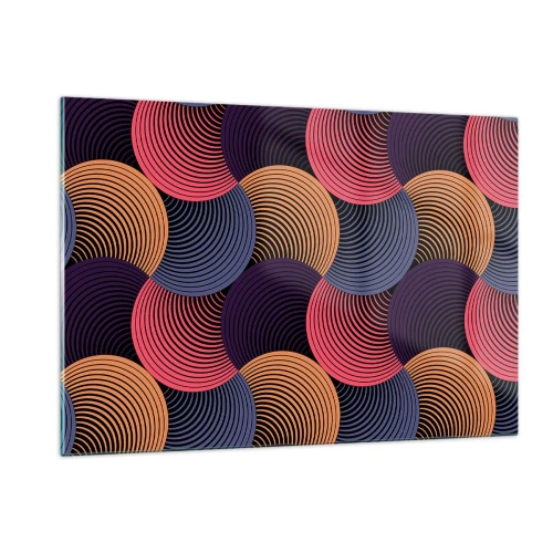 Glass picture - In a Circular Rhythm - 120x80 cm