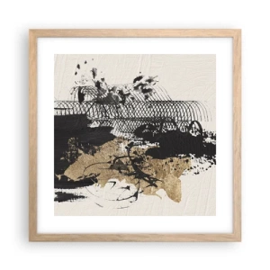 Poster in light oak frame - Composition With Passion - 40x40 cm