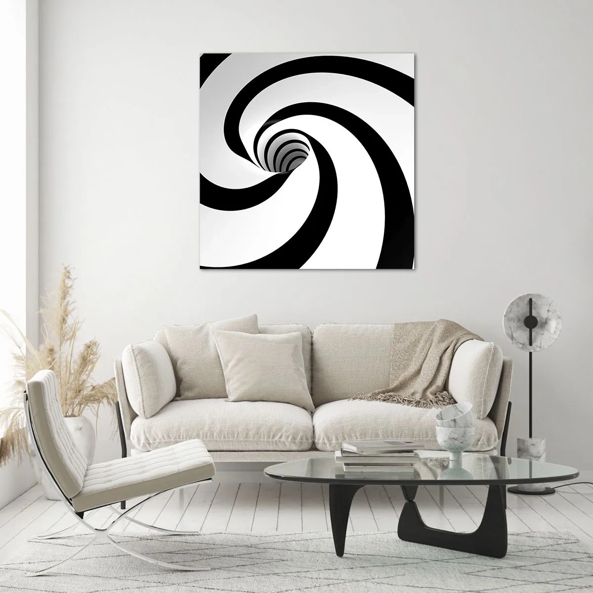 Glass picture - Let the Whirl Draw You in? - 50x50 cm