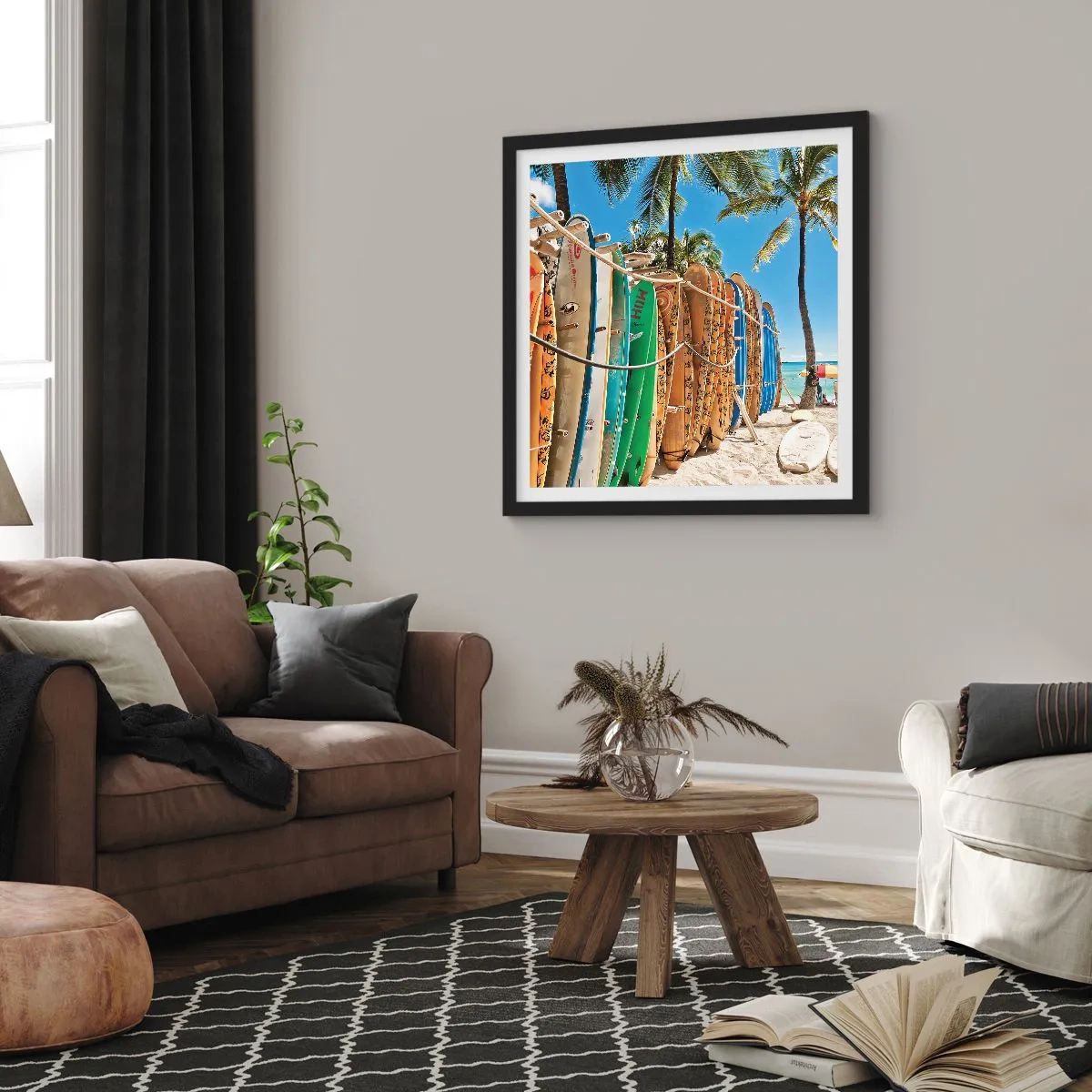 Poster in black frame - Sunny Fun - 40x40 cm