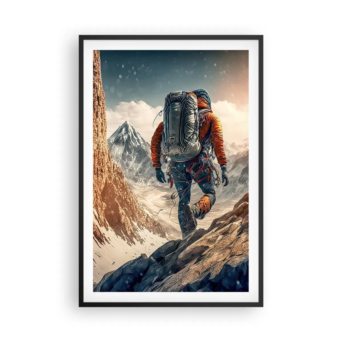 Poster in black frame - Lonely Warrior - 61x91 cm