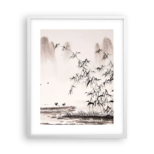 Poster in white frmae - Quiet As a Rice Field - 40x50 cm