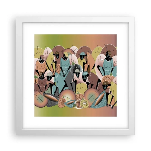 Poster in white frmae - Big Holiday Is Coming - 30x30 cm