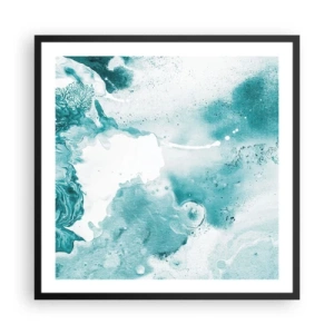 Poster in black frame - Lakes of Blue - 60x60 cm