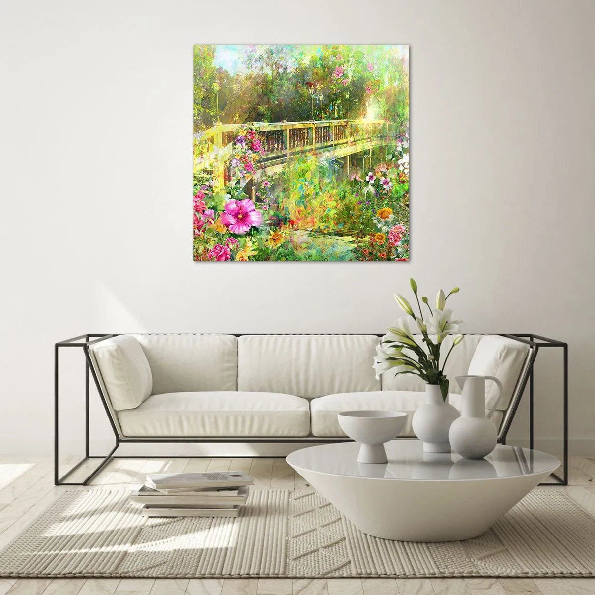 Glass picture - Bridge of Spring Sighs - 60x60 cm