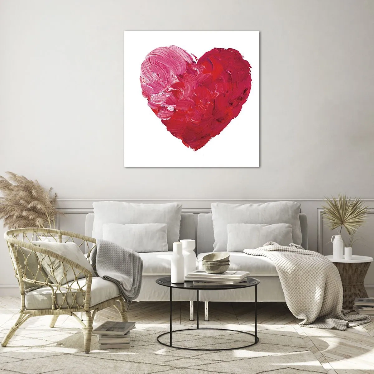 Glass picture - All You Need Is Love - 60x60 cm