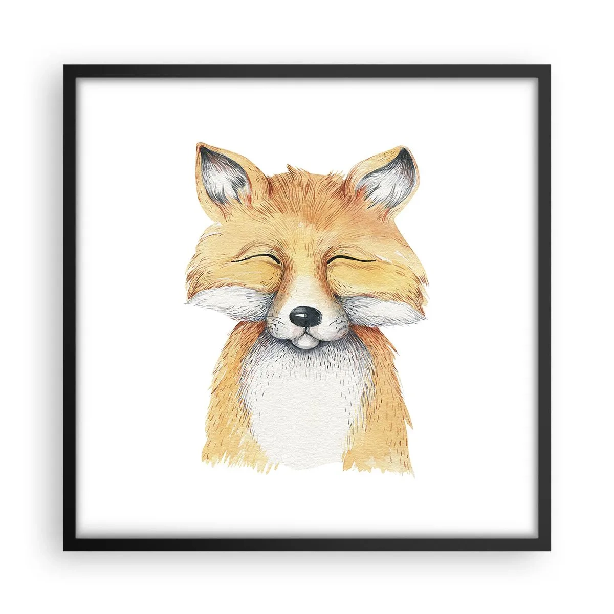 Poster in black frame - Fox Moods - 50x50 cm