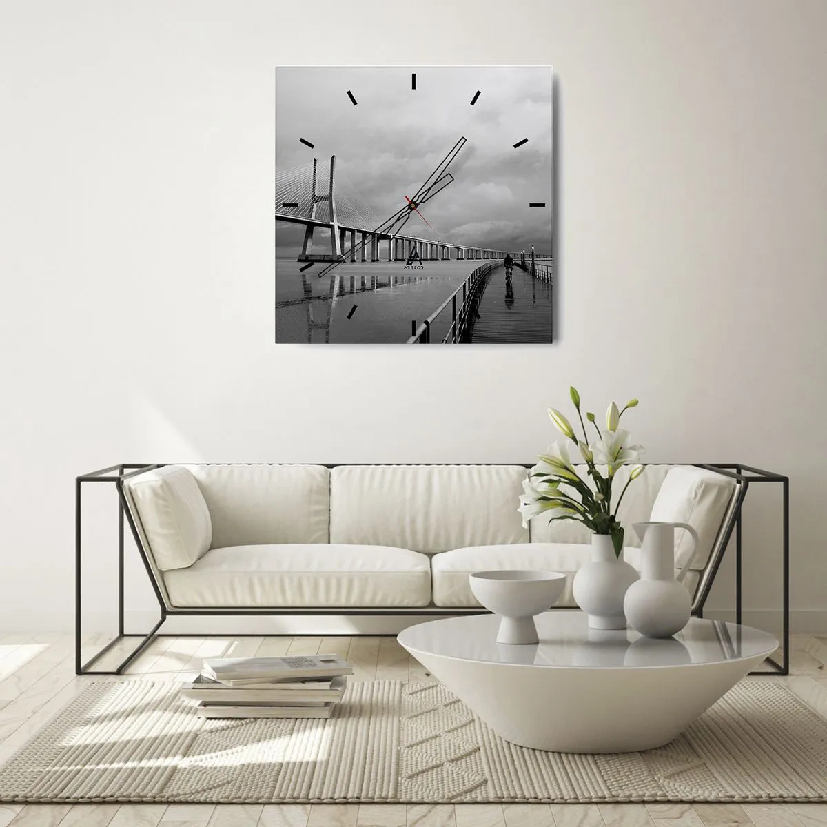 Wall clock - Clock on glass - To Each His Own - 40x40 cm