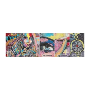 Photo Wallpaper Sample Premium Canvas - Don't Talk Until You Understand - Woman, Portrait of a Woman, Boho - 100x30 cm