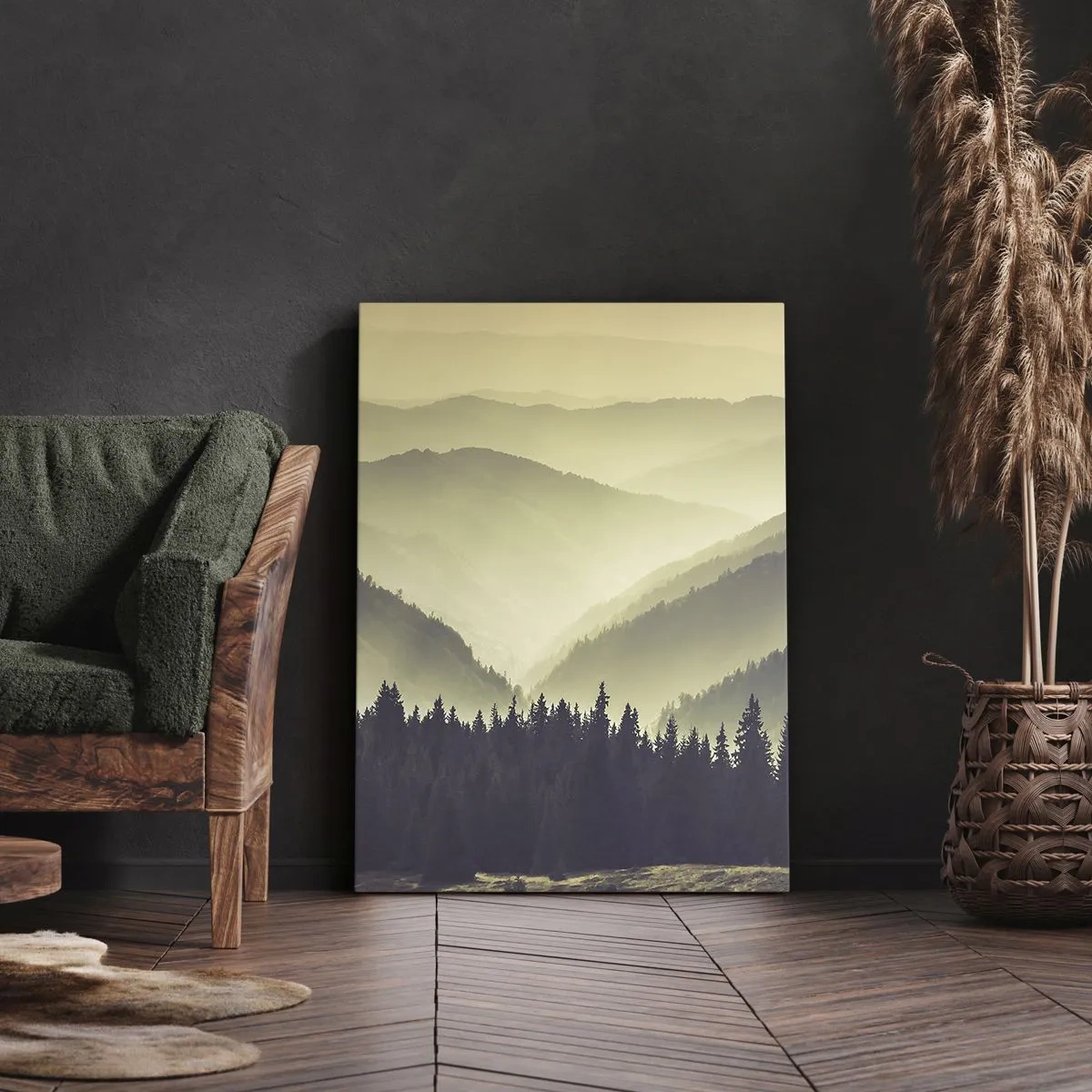 Canvas picture - In a Faraway Land, Past the Mountains - 65x120 cm