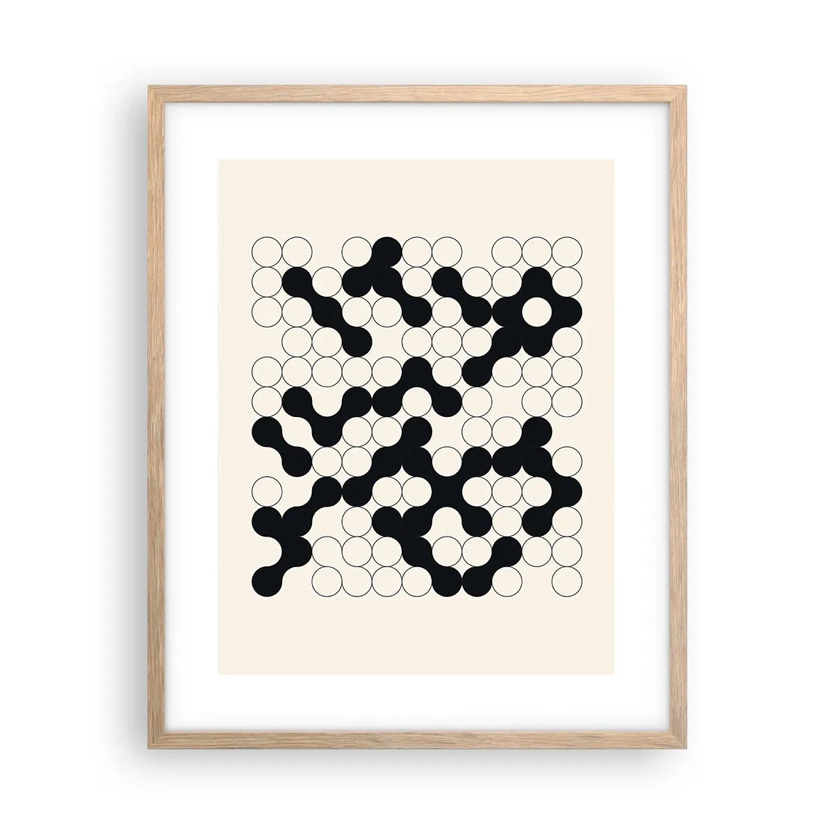 Poster in light oak frame - Chinese Play - Variation - 40x50 cm