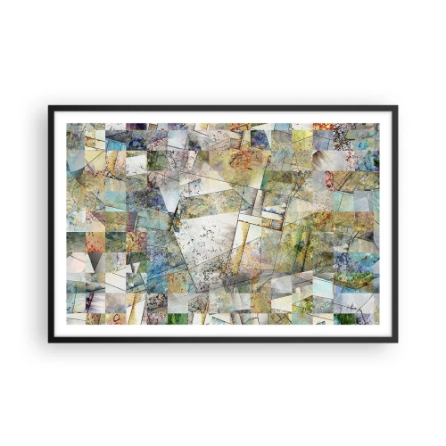 Poster in black frame - Geometric Reshuffling - 91x61 cm