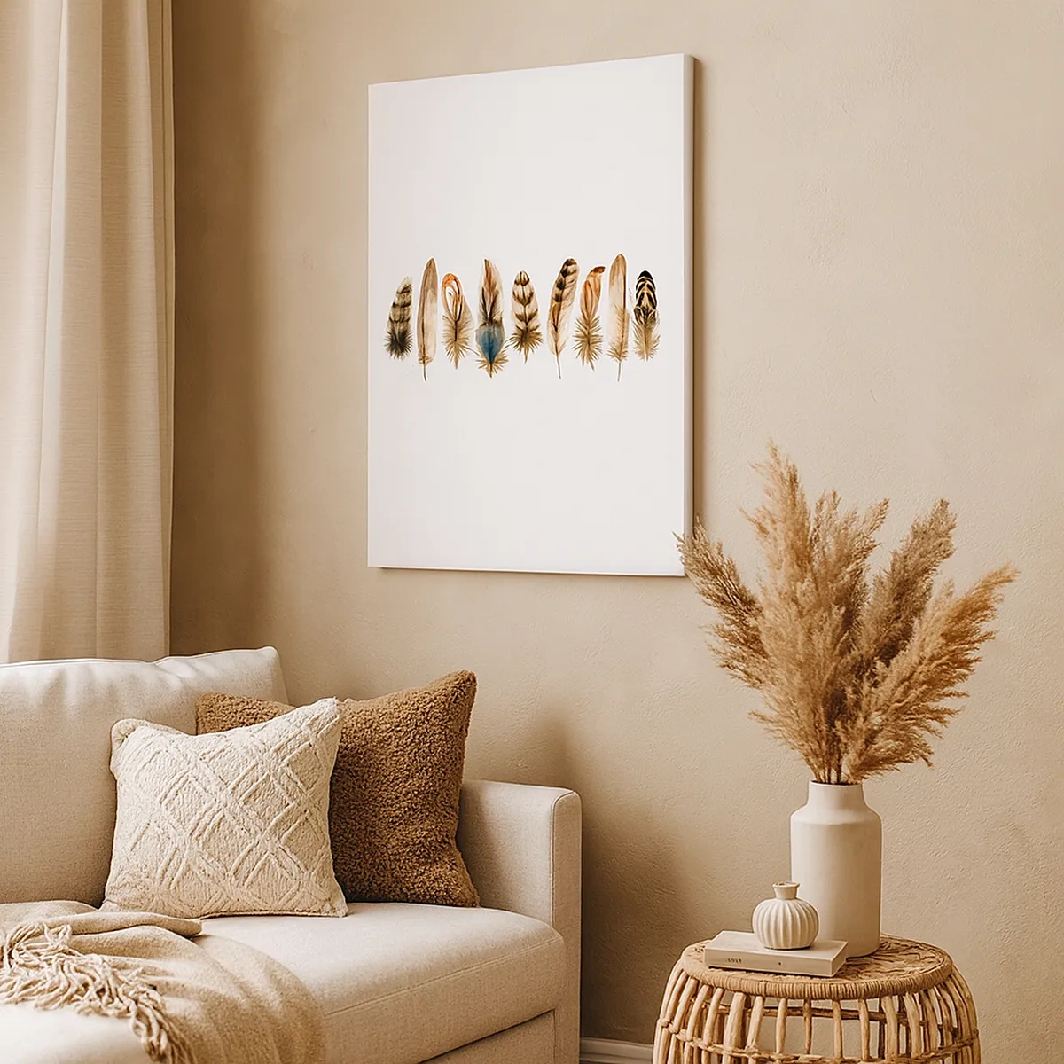 Canvas picture - Feather Variation - 50x70 cm