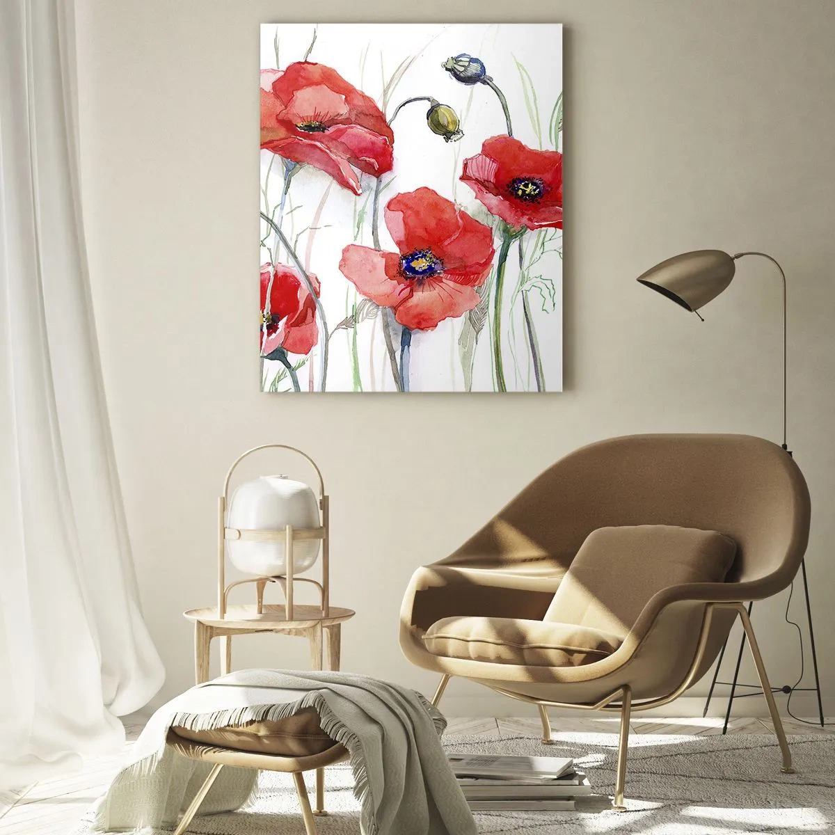Glass picture - Polish Flowers - 80x120 cm
