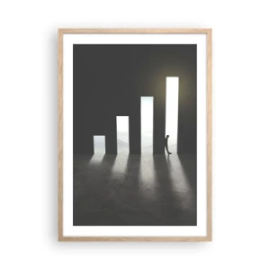 Poster in light oak frame - Success - Impression - 50x70 cm