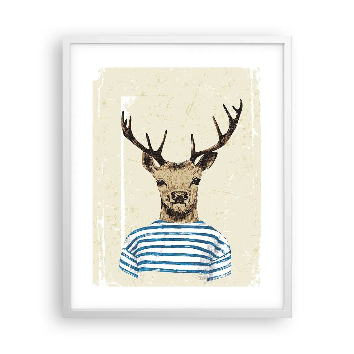 Poster in white frmae - Becaue I Like Striped T-Shirts - 40x50 cm
