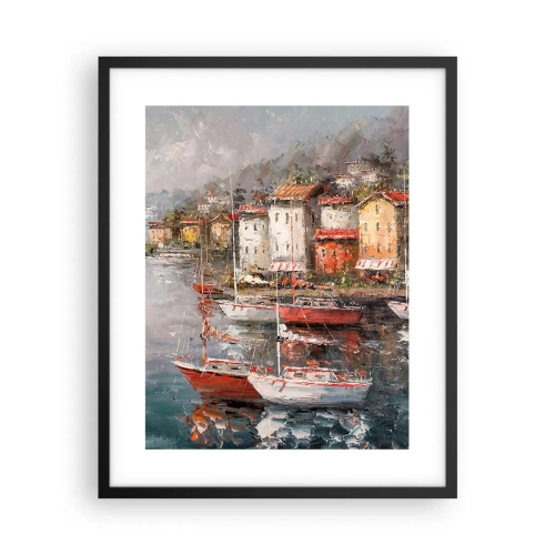 Poster in black frame - Romantic Marina - 40x50 cm