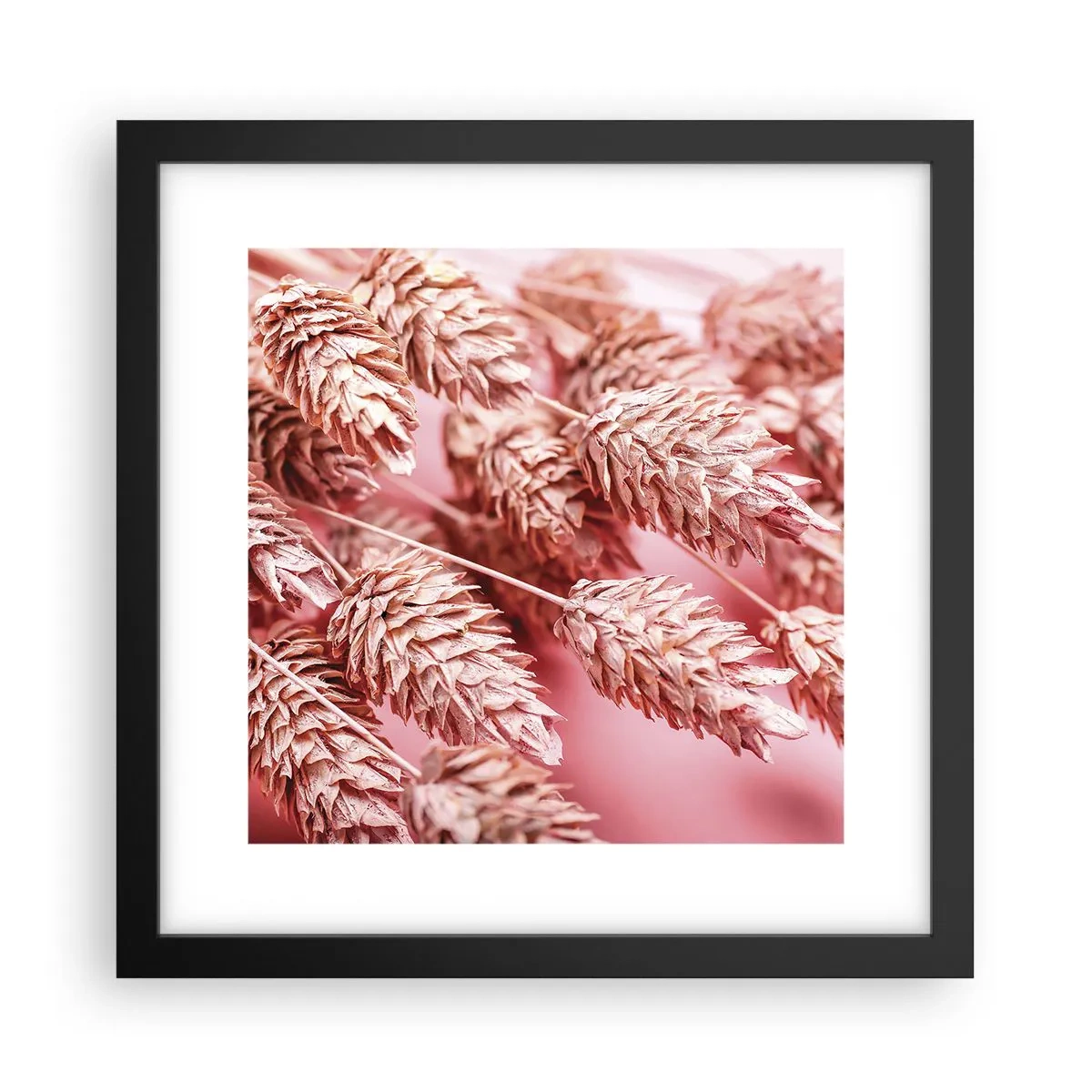 Poster in black frame - Flowery Cascade in Pink - 30x30 cm