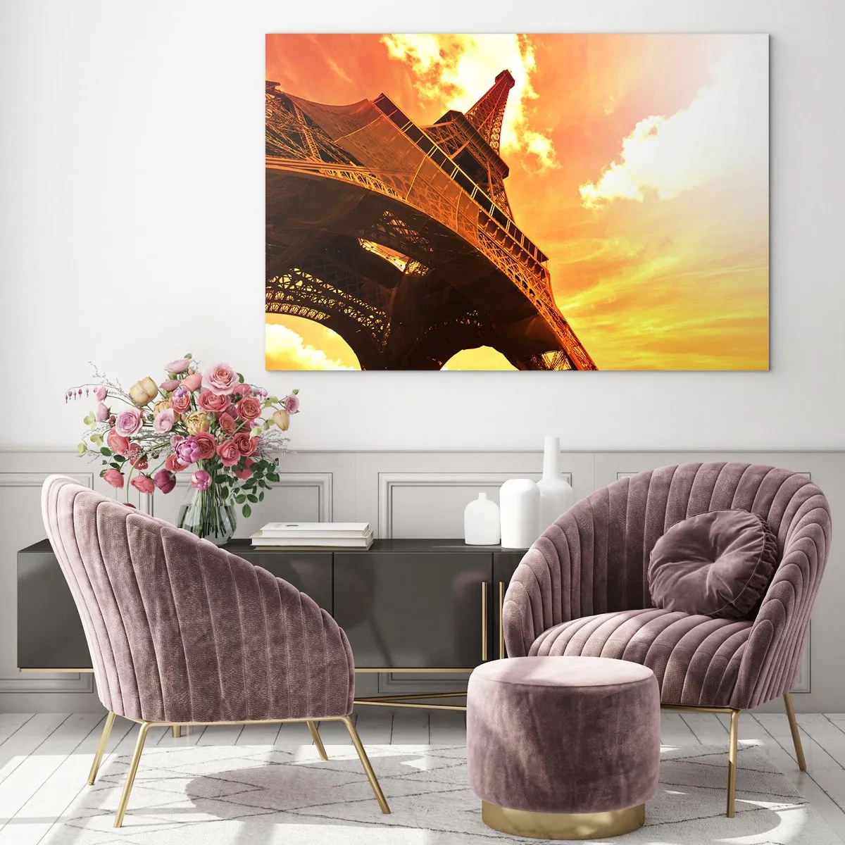 Glass picture - Monumental because Gilded by the Sun - 100x70 cm