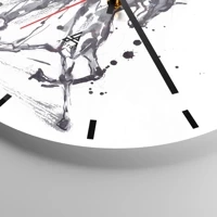Clock face with lines