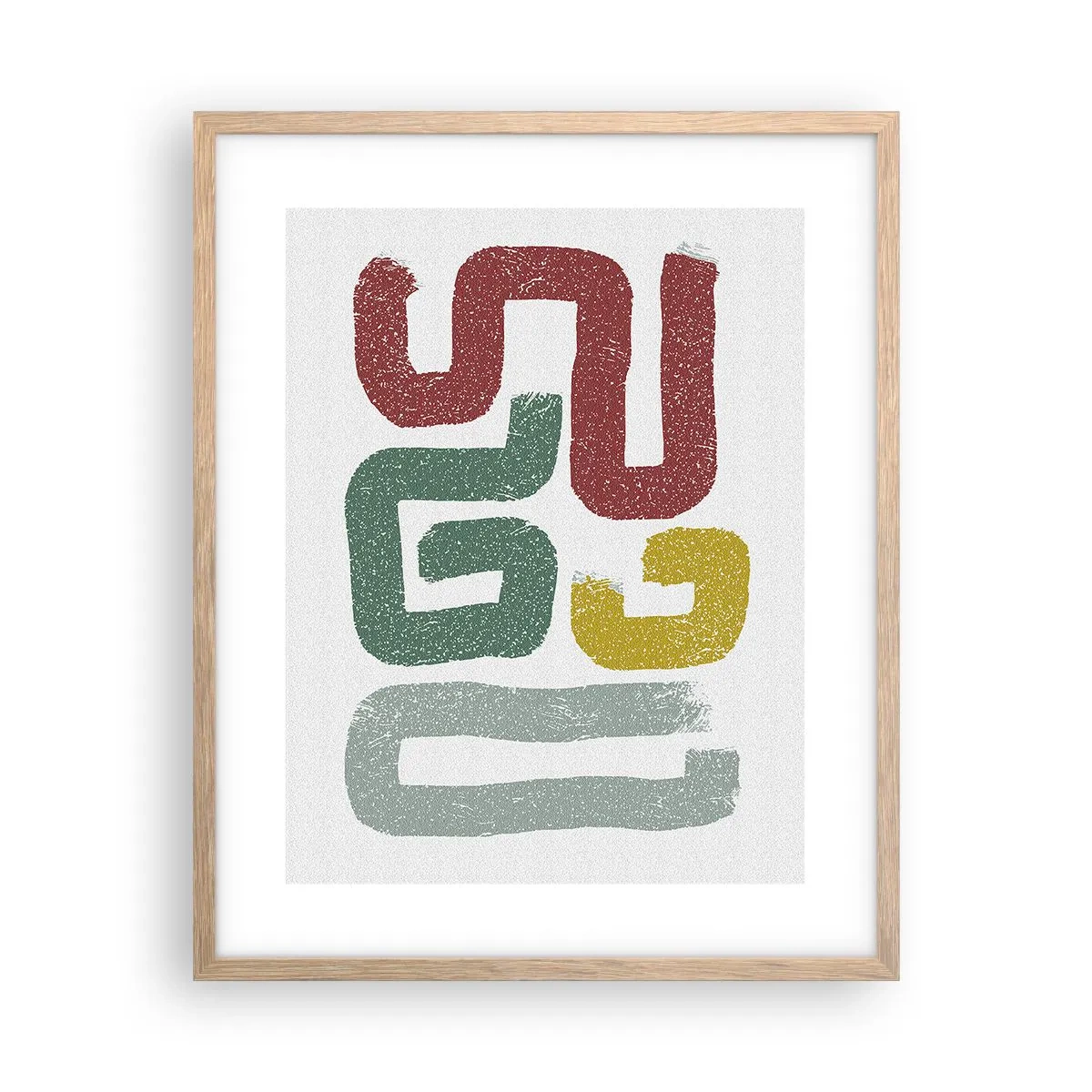 Poster in light oak frame - In an Unknown Language - 40x50 cm